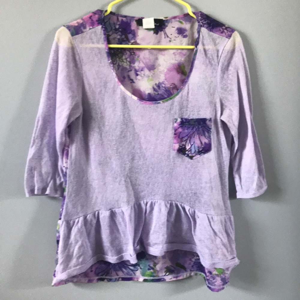 Purple sheer blouse